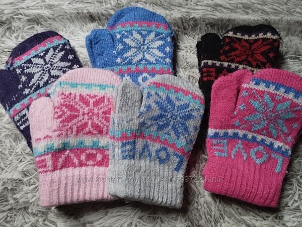 Дитячі теплі рукавички, 5-8 років