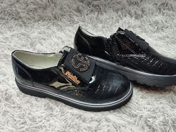 Дитячі чорні туфлі для дівчинки, 32-36рр