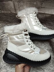 Жіночі білі зимові черевики, кросівки, сапожки, 36-41рр