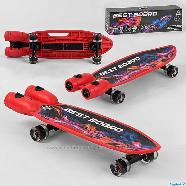 Скейтборд S Best Board  з музикою і димом USB зарядка акумуляторні батареї