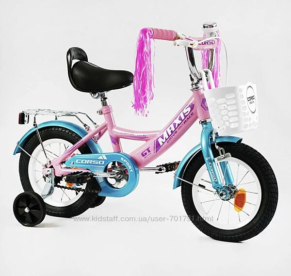 Двухколесный велосипед для девочки на 12 д  CORSO MAXIS Корсо Максис 