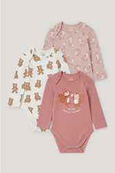 р.98. Боди с длинным рукавом в комплекте C&A