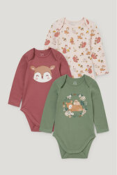 92,98. Боди с длинным рукавом в комплекте C&A