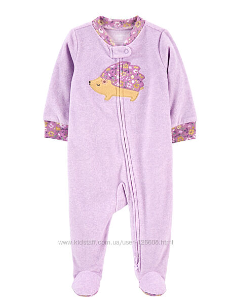 9м. Человечек Ежик флисовый Carters, слип Картерс.