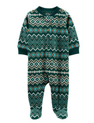 9м. Человечек флисовый на молнии Carters, слип Картерс.