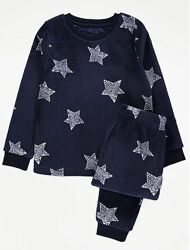 Пижама плюшевая теплая Звезды George, размеры от 8 до 13 лет, в наличии