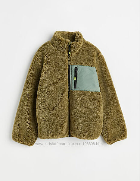 10-12л,14л. Кофта-куртка из шерпы на подкладке H&M. В наличии