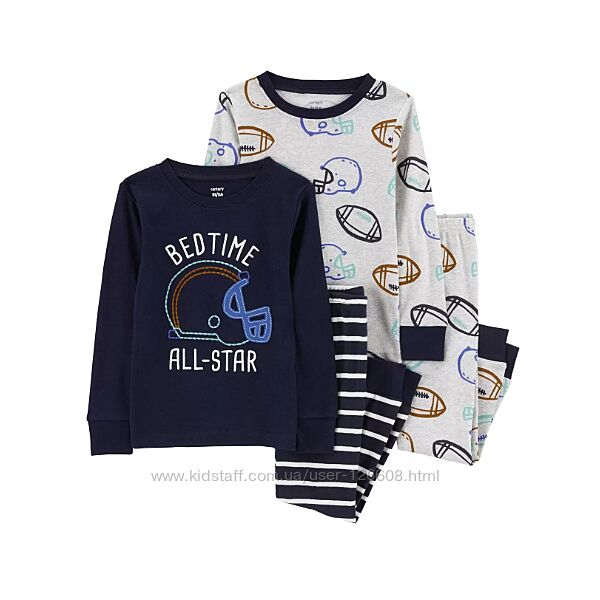 4т,5т. Пижамы из хлопка в наборе Carters, пижама картерс.