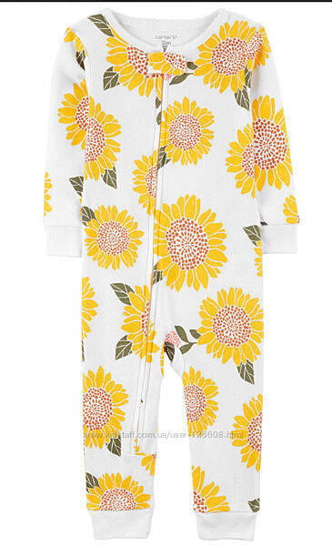 2т,3т,4т,5т. Человечек без стоп из хлопка Carters, пижама комбинезон.