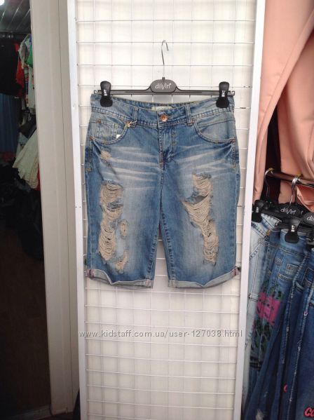 Турецкие джинсовые шорты модели бойфренд ТМ Dilvin