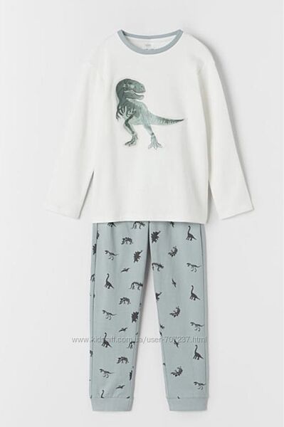 Пижама Zara с принтом динозавра