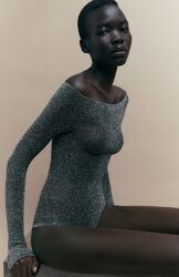 Ефектне блискуче боді zara gold, silver