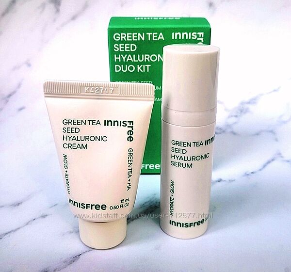 INNISFREE Green Tea Seed Hyaluronic Duo Kit Увлажняющий набор зеленый чай