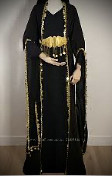 Накидка Східний образ та Сережки масивні для створення яскравих образів