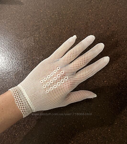 Рукавички для дівчинки  ажурні Перше Причастя