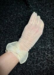 Рукавиці на різний смак гепюр, шкіряні жіночі сіро-оливкового кольору