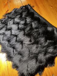 Спідниця, юбка, бахрома , міні  Губи Сміливий модний принт S