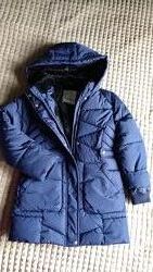 куртка довга удлиненная зимова зимняя теплая 8-9 128-134 плюш хутро george