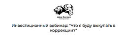 Александр Пурнов Инвестиционный вебинар Что я буду покупать на коррекции