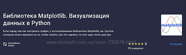 Сергей Спирёв Библиотека Matplotlib. Визуализация данных в Python