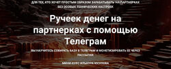 Ильнур Юсупов Ручеек денег на партнерках с помощью Телеграм  5 других 
