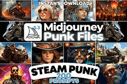 PromptMachina Midjourney Prompts для цифрового искусства в стиле стимпанк 