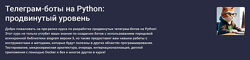Михаил Крыжановский Телеграм-боты на Python продвинутый уровень 2024