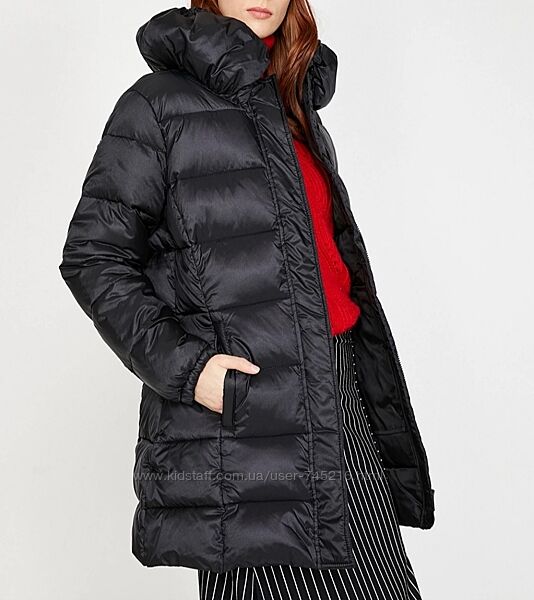 Черная зимняя куртка, XS 34