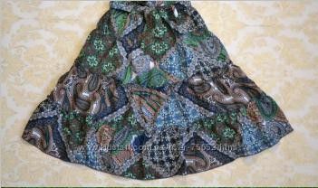 Шикарная летняя юбка из индийского хлопка от ТМ MONE р. 122 Указаны замеры