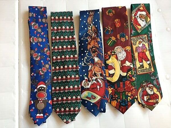Колекція різдвяних краваток 5 шт