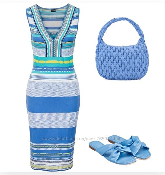 Платье трикотажное вязаное летнее футляр миди