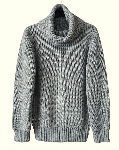 Свитер объемной вязки с шерстью водолазка гольф шерсть
