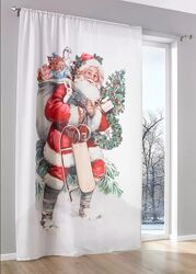 Занавеска штора новогодняя с сантой