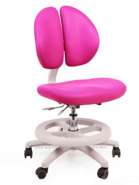 Кресло Mealux Y-616 розовое с анатомически правильной спинкой. Ш о у р у м 