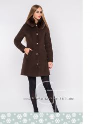 Зимнее пальто  кашемировое X-Woyz шоколадный цвет 