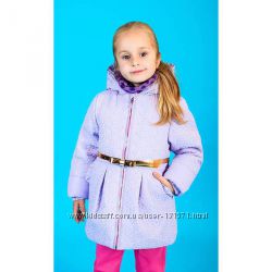 Демисезонная еврозима  лиловая куртка для девочки