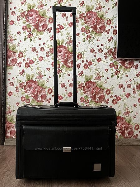 Кожаный чемодан винтажный дорожная сумка на колесах