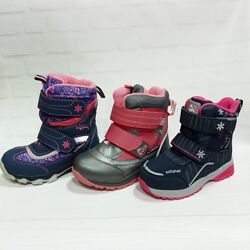 Зимові термо черевики для дівчаток тм B&G  24, 26,27р. Декілька моделей