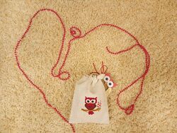 Еко-торбинка з вишивкою ручної роботи Совушка, домашній декор, подарунок 