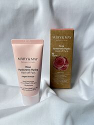 Зволожуюча маска Mary&May Rose Hyaluronic Hydra Wash off Pack 30гр