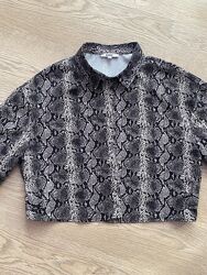 Вкорочена жіноча блуза леопардовий принт