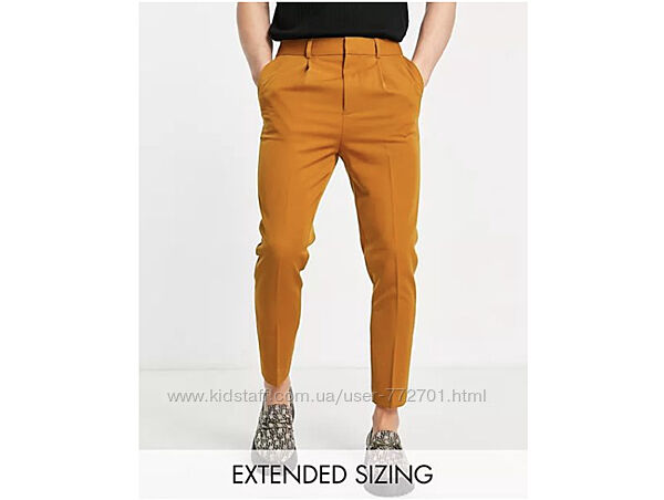 Крутые зауженные брюки горчичного цвета, от ASOS Design. W31/L30