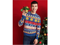 Унисекс. Теплый рождественский свитер, джемпер от Lidl. Германия. М