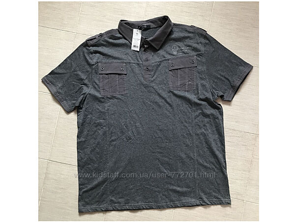 Батал. Стильная футболка поло от George. 2ХL ворот 54