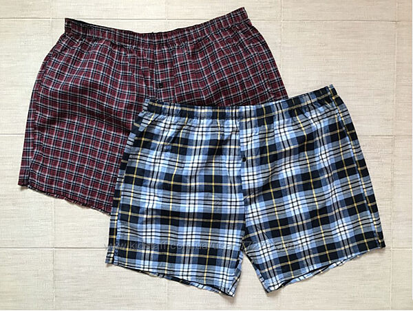 Батал. 2 шт. комплект. Трусы шорты, семейные Woven Boxer Shorts. 2XL