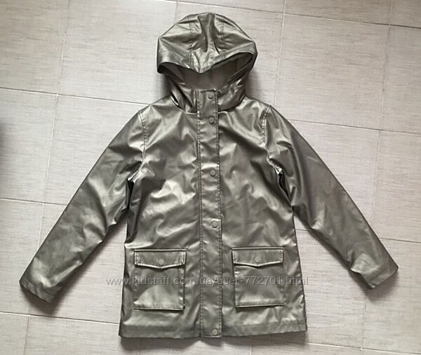 Теплая, удлиненная куртка, ветровка дождевик, на меху, PRIMARK. 146/152