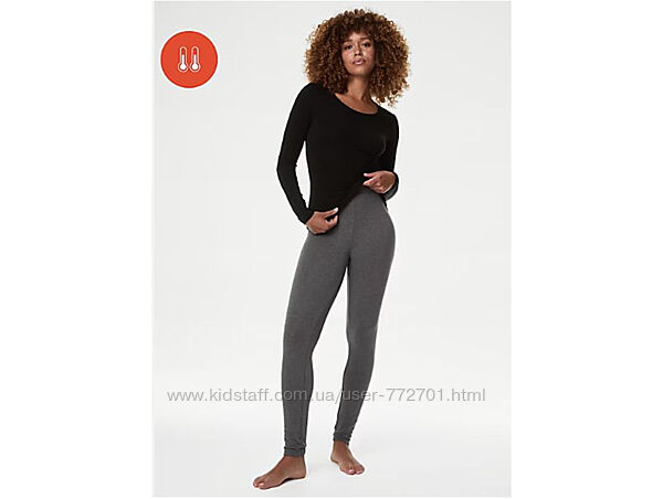 Термобелье, леггинсы c начесом и ребристой текстурой Primark Thermal. L