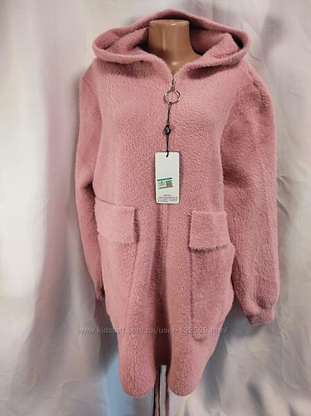 Жіноча куртка, пальто, альпака - 52-58 розмір