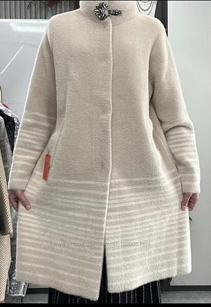 Жіночий кардиган, пальто, альпака - 52-56