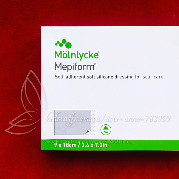 Мепіформ Мепиформ Mepiform 9х18 см силіконовий пластир від рубців